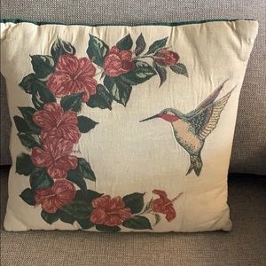 Hummingbird pillow